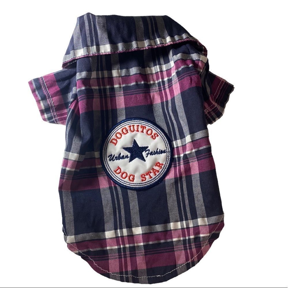 Plaid Collared Dog Shirt - Picture 6 of 7